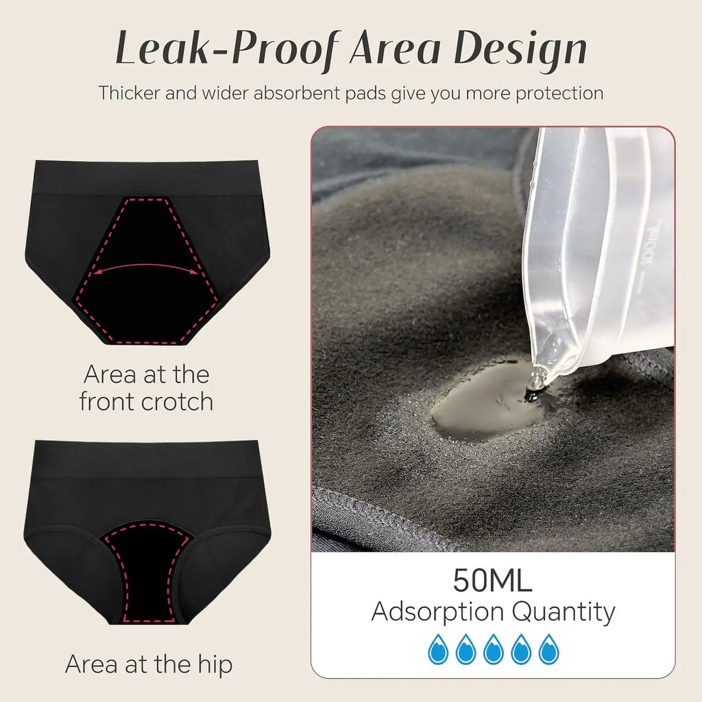 3-Piece Absorbent Postpartum and Menstrual Brief Set in Deep Jewel Tones