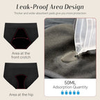 3-Piece Absorbent Postpartum and Menstrual Brief Set in Deep Jewel Tones