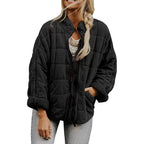 Women's Quilted Puffer Jacket with Relaxed Fit Contemporary Everyday Winter Layering Style