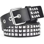 Double Row Pyramid Stud Waist Belt for Punk Gothic Alternative Style