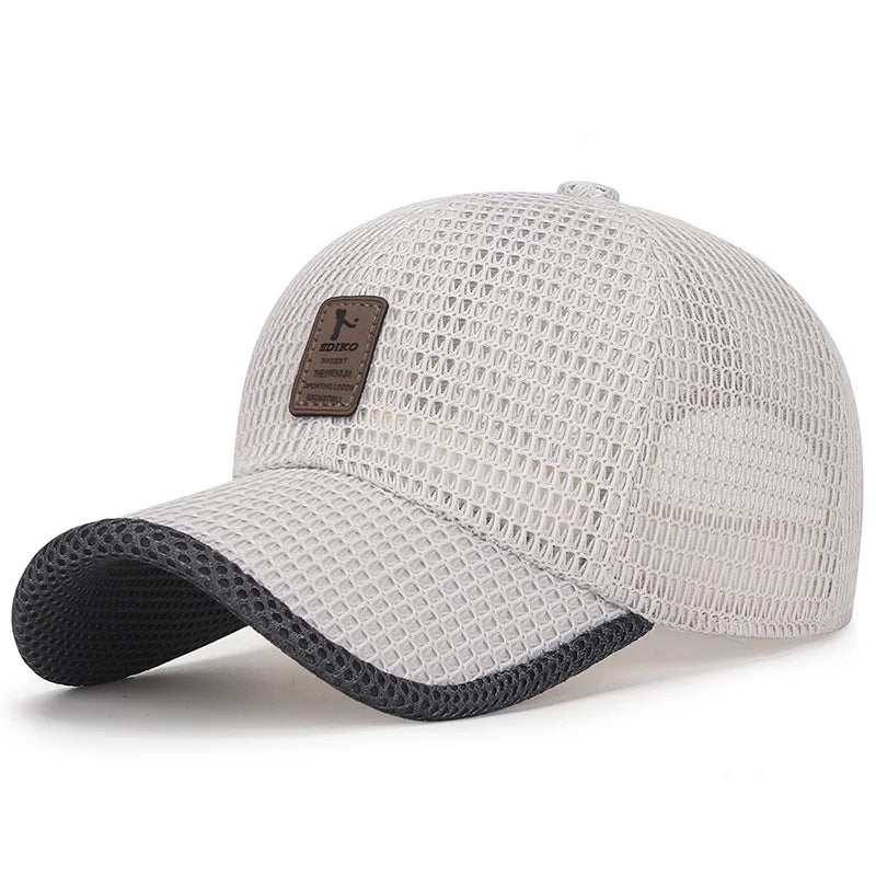 Unisex Breathable Mesh Snapback Baseball Cap for Casual Outdoor Sports and Everyday Wear