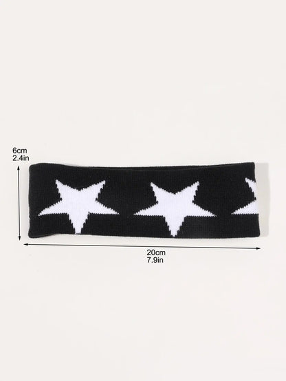 Star Pattern Headband Y2K Grunge Alternative Everyday Hair Accessory
