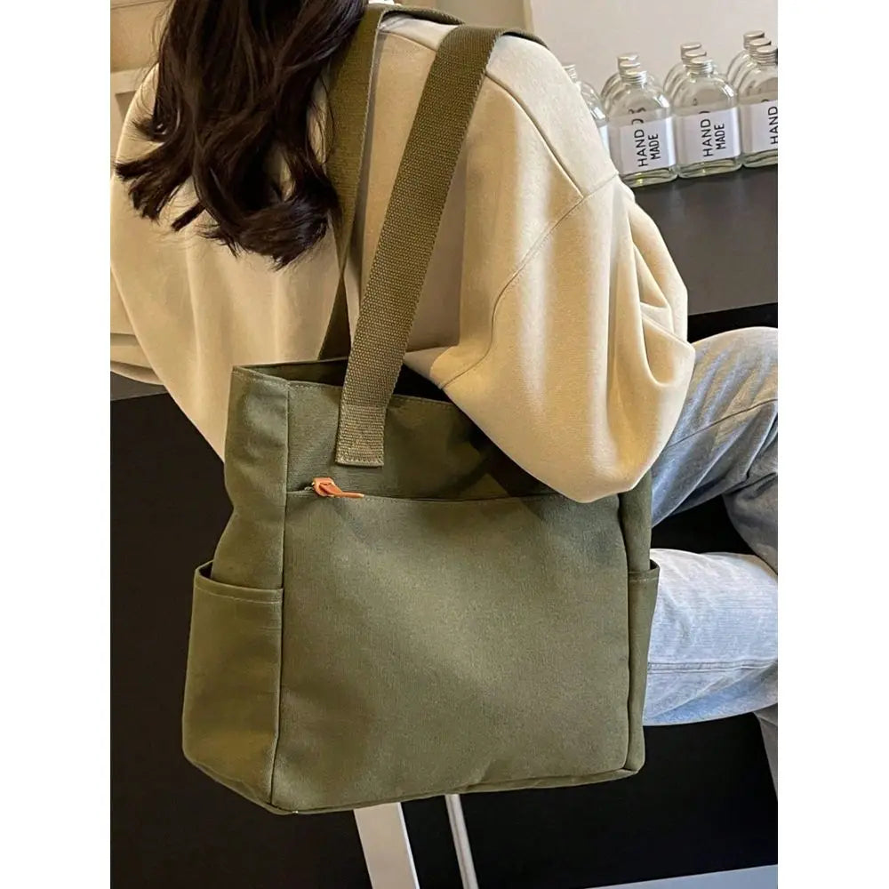 Multi Pocket Utility Hobo Tote Bag with Relaxed Carry Design