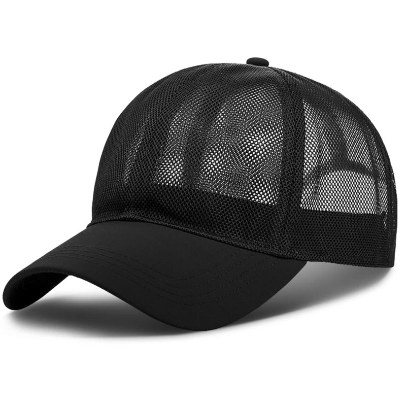 Unisex Breathable Full Mesh Baseball Cap with Adjustable Fit for Outdoor Sports and Travel