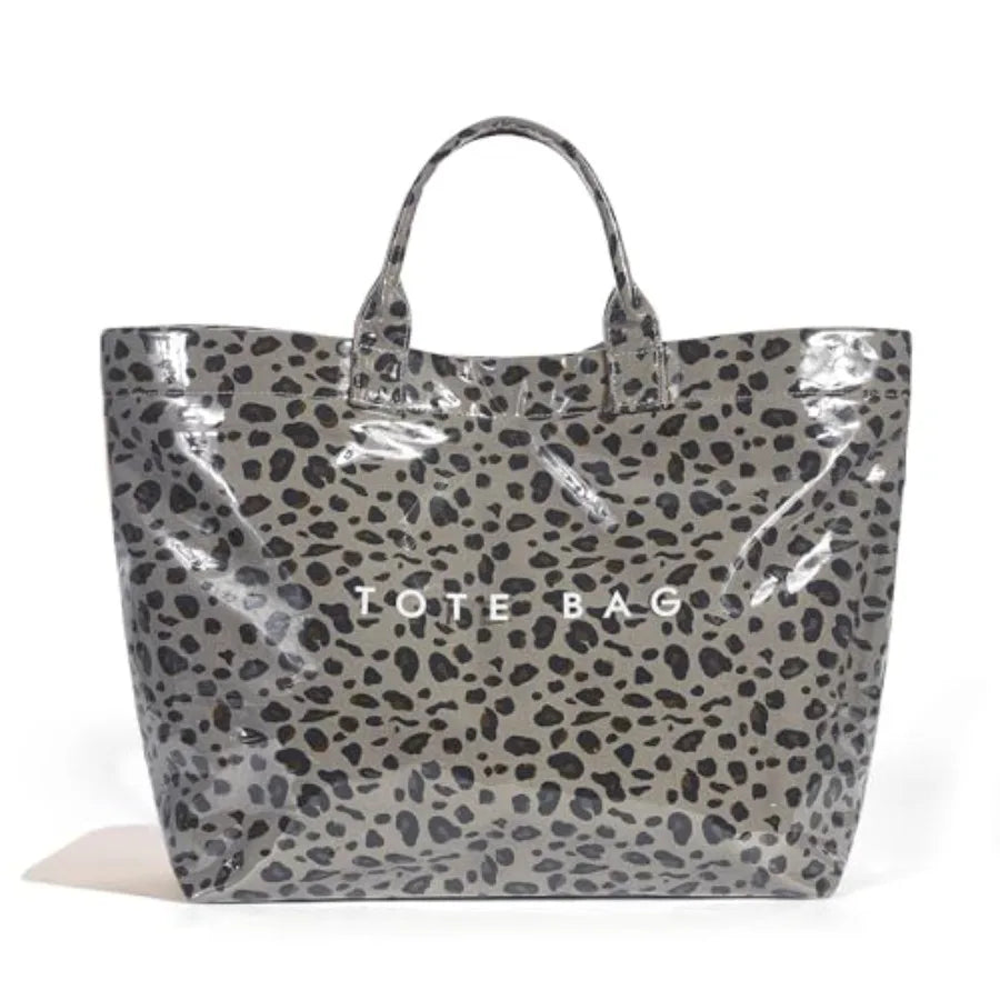 Oversized Waterproof Tote Bag with Animal Inspired Pattern Beach Carryall