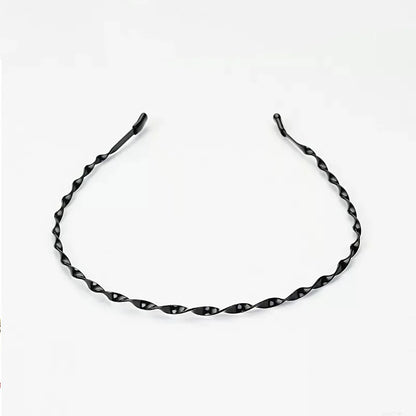 Minimalist Wavy Metal Headband Alternative Streetwear Hair Accessory