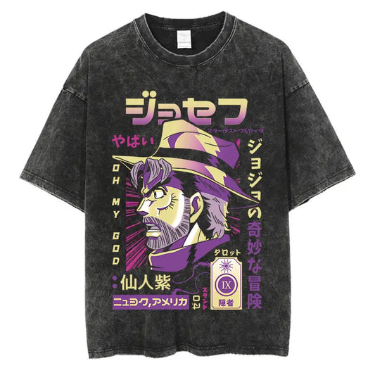 Retro Anime Goth Poster Style Oversized Manga Graphic Streetwear T-Shirt