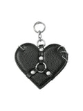 Studded Heart Keychain Charm for Gothic Punk and Alternative Accessories