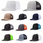 Breathable Mesh Trucker Cap Adjustable Curved Brim Casual Outdoor Streetwear Hat