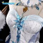 Ethereal White Structured Bodice with Intricate Silver Embroidery and Gemstone Accents