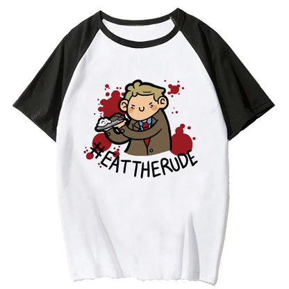 Chaos Mood Anime Raglan Oversized Casual Cotton Streetwear T-Shirt
