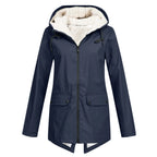 Women's Hooded Plush Lined Zip Jacket with Outdoor Inspired Everyday Comfort Style