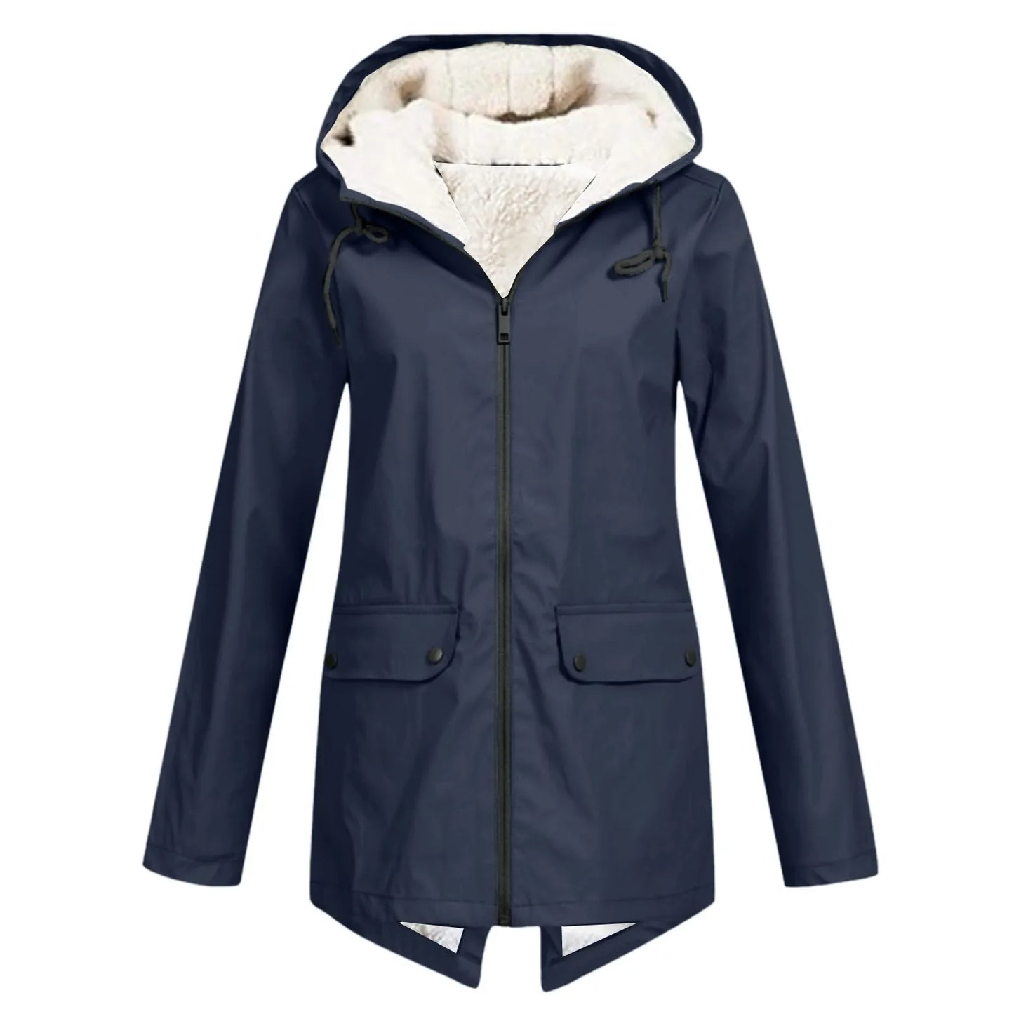 Women's Hooded Plush Lined Zip Jacket with Outdoor Inspired Everyday Comfort Style