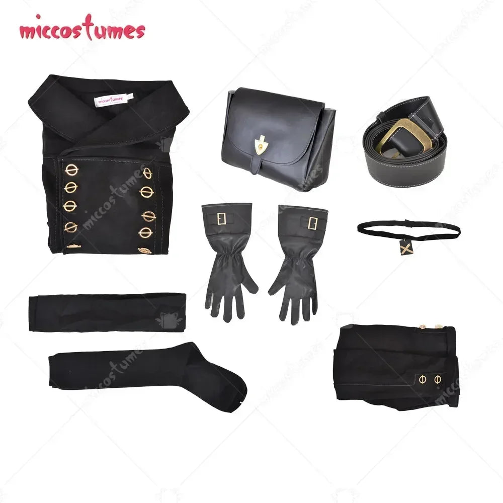 Men's Layered Utility Outfit Set with Long Sleeve Top and Fashion Accessories Collection