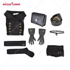 Men's Layered Utility Outfit Set with Long Sleeve Top and Fashion Accessories Collection