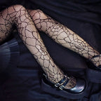 Spider Web Pattern Fishnet Tights Gothic Alternative Fashion Mesh Hosiery