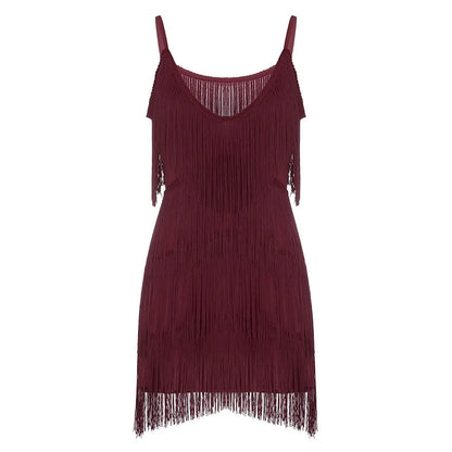 Layered Fringe Knit Dress with Anime-Inspired Alternative Streetwear Style