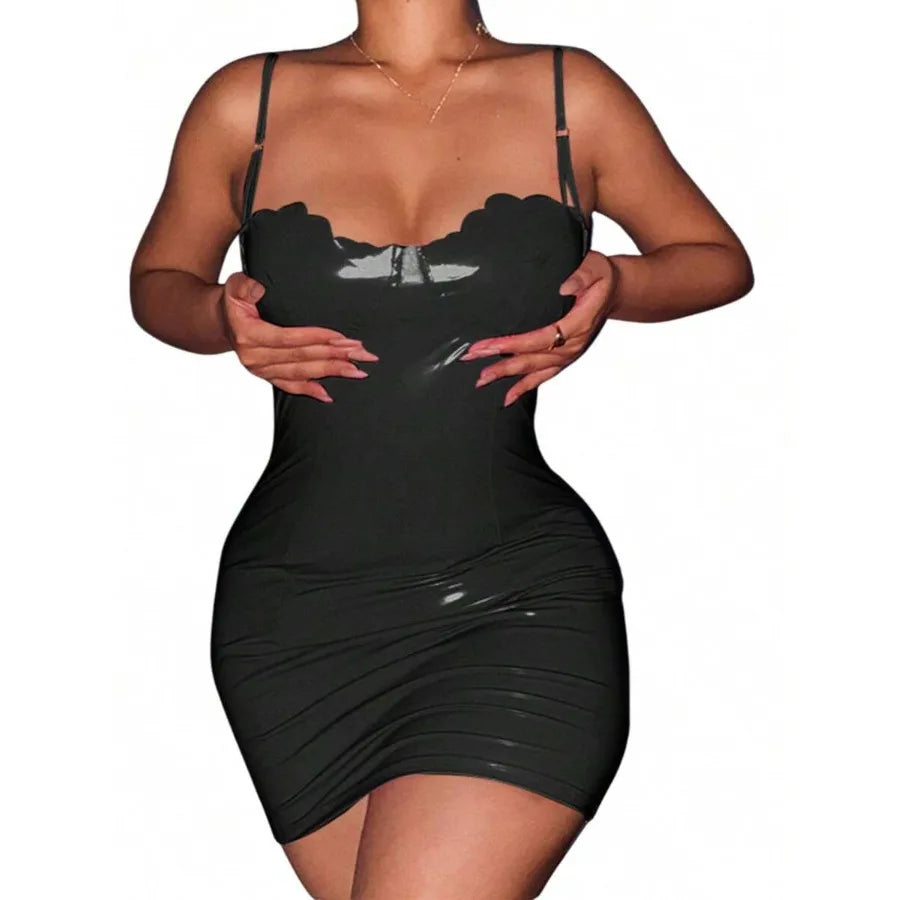 Minimalist Bodycon Mini Dress with Dark Alternative Streetwear Style