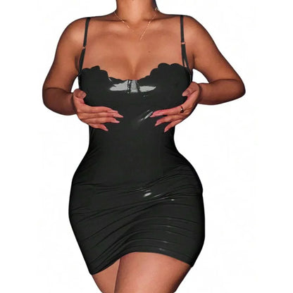 Minimalist Bodycon Mini Dress with Dark Alternative Streetwear Style