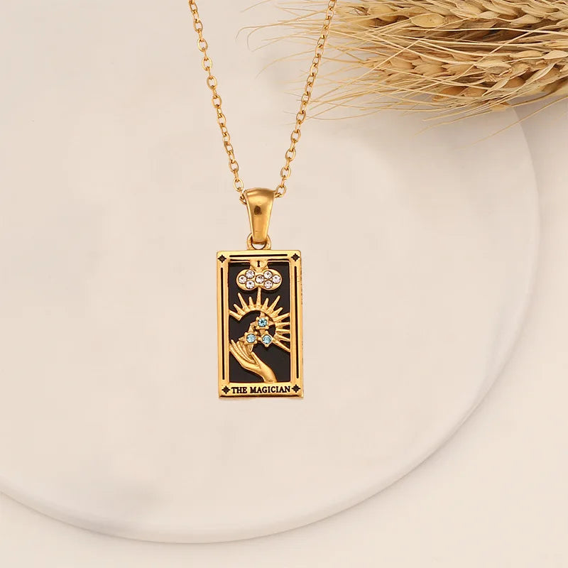 Mystic Card Pendant Necklace for Gothic and Alternative Styling