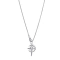 Celestial Crescent Moon and Star Pendant Necklace for Alternative Fashion