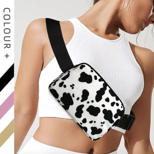 Compact Genuine Leather Belt Bag with Adjustable Strap Crossbody Carry Design