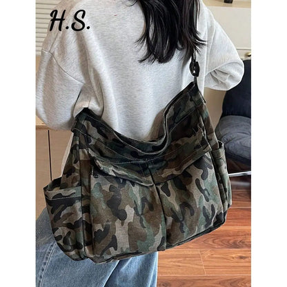 Utility Inspired Multi Pocket Shoulder Bag with Relaxed Streetwear Design