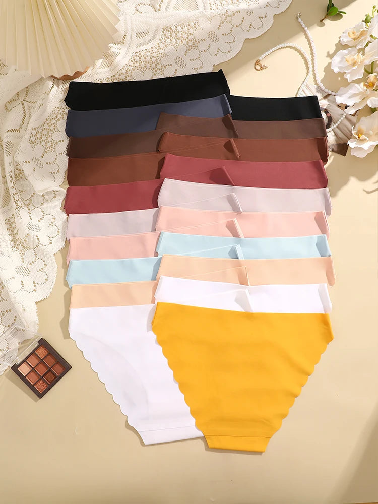 20-Piece Seamless Wave-Edge Panty Set in Assorted Colors