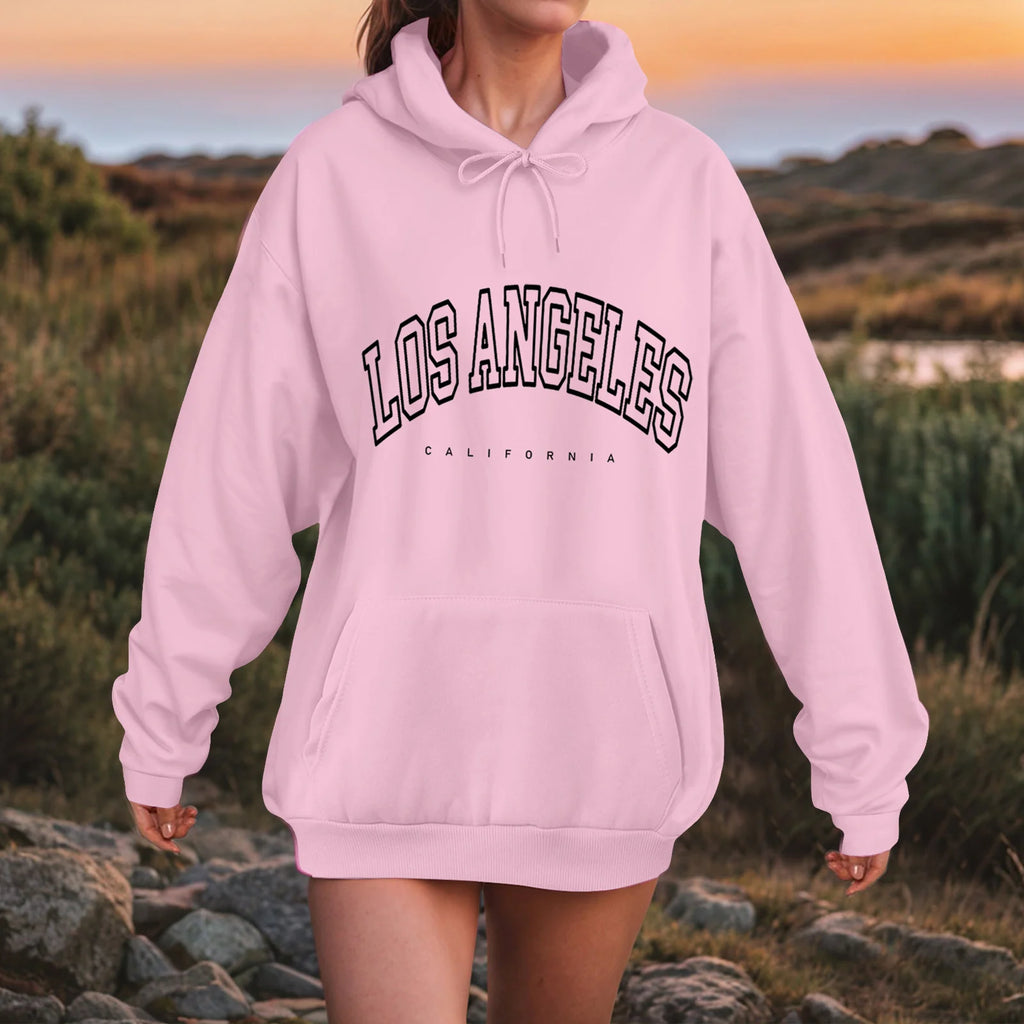 Oversized Collegiate Graphic Hoodie with Relaxed Fit for Everyday Streetwear