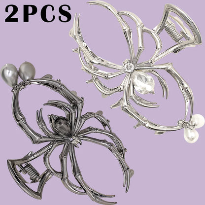 Gothic Spider Hair Claw Clip Y2K Alternative Statement Fashion Accessory