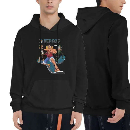 Retro Anime Streetwear Hoodie with Vintage Manga Graphic Artwork