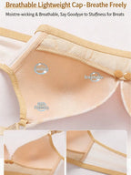 Three-Piece Striped Wire-Free Maternity and Nursing Bra Set
