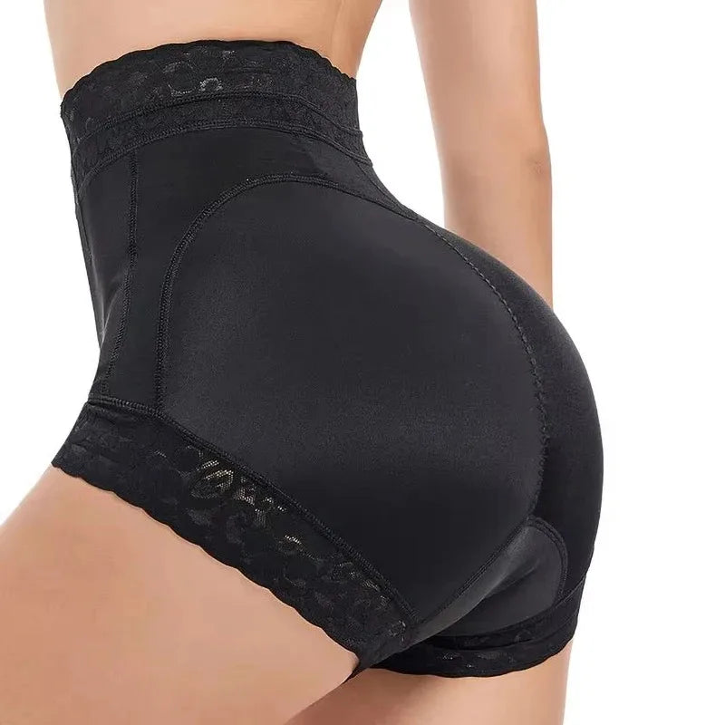 High-Waisted Lace-Trimmed Shaping Panty with Contour Rear Paneling