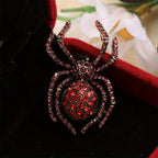 Vintage Gothic Spider Brooch Pin with Ornate Statement Insect Silhouette Design