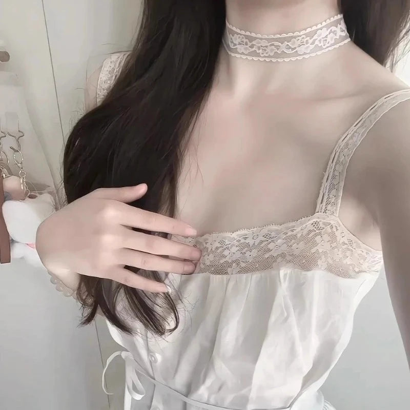 Floral Lace Choker Necklace for Gothic Coquette and Dark Feminine Fashion Styling