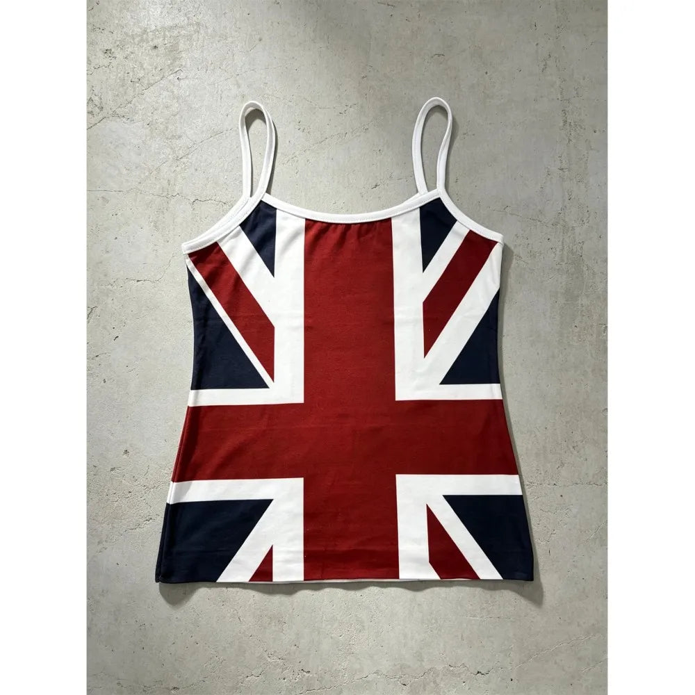 Graphic Print Slim Fit Tank Top with Stretch Fabric Contemporary Streetwear Style