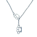 Neo Gothic Lariat Necklace with Edgy Pendant Alternative Statement Design
