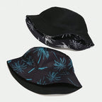 Unisex Tropical Print Bucket Hat for Casual Beach Travel and Everyday Outdoor Adventures