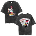 Retro Anime Card Art Oversized Vintage Japanese Streetwear T-Shirt