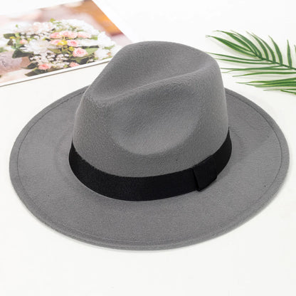 Classic Wide Brim Felt Fedora Hat with Structured Crown for Modern Everyday Styling