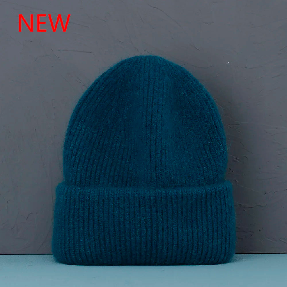 Soft Rabbit Fur Knit Beanie for Everyday Casual Outdoor Winter Fashion and Comfort Style