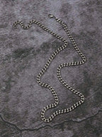 Minimalist Link Chain Necklace for Punk Streetwear and Alternative Fashion