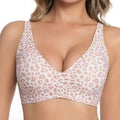 Seamless Deep Plunge Wire-Free Bra with Wide Smoothing Straps
