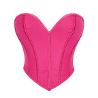 Strapless Corset Tube Top with Sculpted Panels and Backless Silhouette
