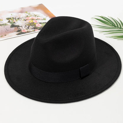 Classic Wide Brim Felt Fedora Hat with Structured Crown for Modern Everyday Styling