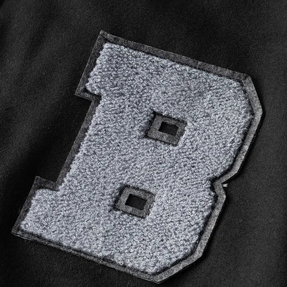 Men's Embroidered Varsity Jacket with Classic Letter Patch Streetwear Style