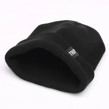 Minimalist Solid Knit Beanie with Stretch Blend Fabric for Everyday Streetwear Casual Style