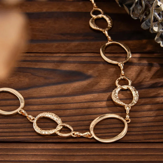 Retro Oval Link Waist Chain for Punk Grunge and Alternative Styling