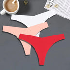 Seamless V-Waist Thong Panties Three-Pack with Smooth Athletic Finish