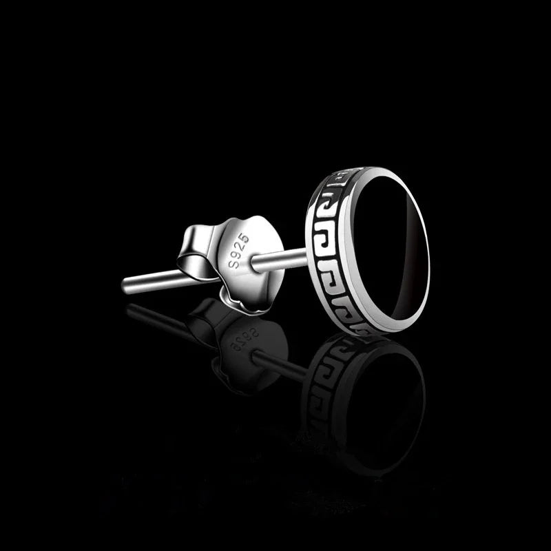 Industrial Barbell Stud Earrings for Punk Streetwear and Alternative Fashion